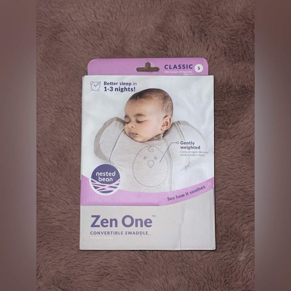 Zen One Weighted 
CONVERTIBLE SWADDLE / Nested Bean size Small